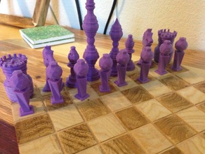 epic chess set bishop pieces horse king knight model pawn queen 3d print model - Mito3D