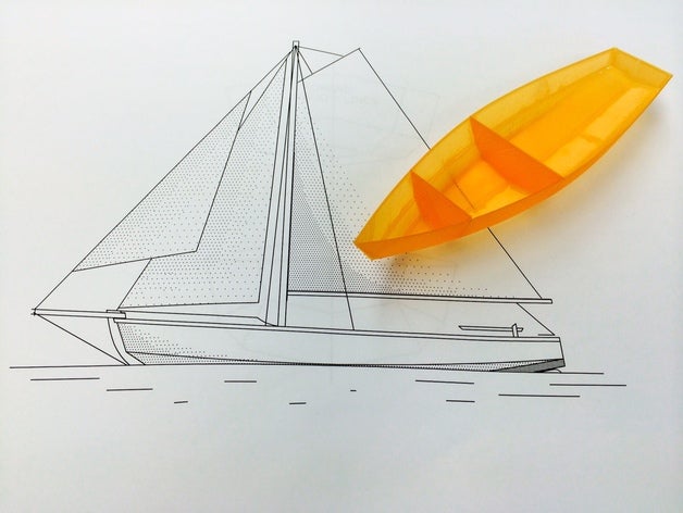 boat hull - stitch glue diy boating build kids makitfloat model monohull project sailboat toy 3D print model - Mito3D