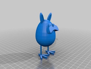 pasqua di pollo La stampa 3d coniglietto la uova 3d print model - Mito3D