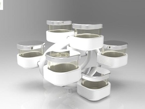 sos baharat standı mutfak ve yemek countertopchallenge solidworks dur 3d print model - Mito3D