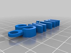 swim keychain organization customized 3d print model - Mito3D