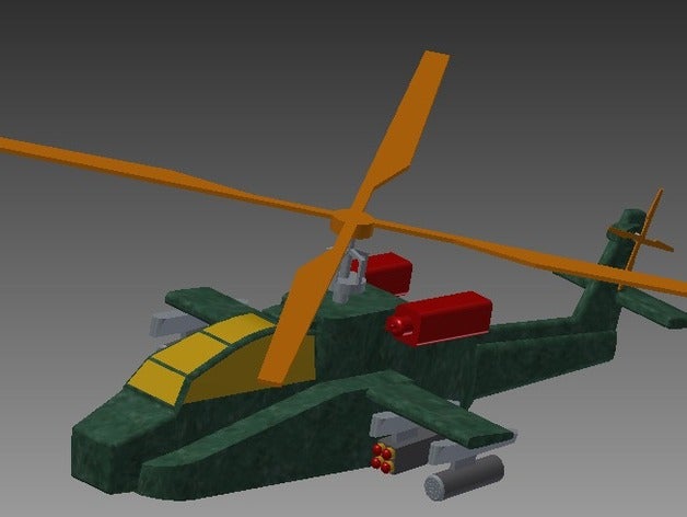 3d-Hubschrauber 3d-drucken ah-64 Hubschrauber 3D print model - Mito3D