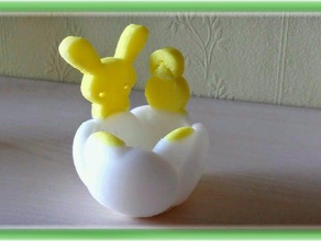 tulip shaped egg-shell easter attributes interactive art 3d print model - Mito3D