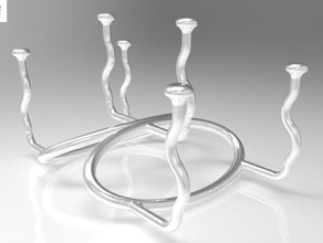 verre à pied cuisine et salle manger countertopchallenge rack solidworks 3d print model - Mito3D