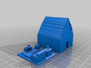 colonial, casa rica de frango assado A impressão 3d 3d print model - Mito3D