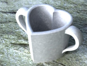 love cup kitchen & dining heart 3d print model - Mito3D