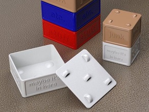 kitchen junk boxes & dining box countertopchallenge storage 3d print model - Mito3D