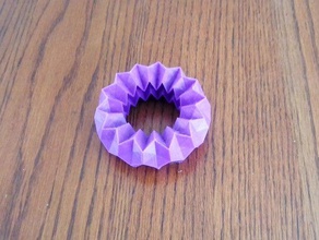 katlanmış toroidal kenar denir matematik sanatı origami torus 3d print model - Mito3D
