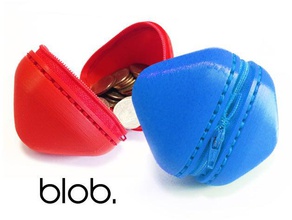 blob - zipper pouch accessories case coin headphone purse 3d print model - Mito3D