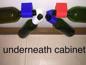 multi position wine bottle holder countertopchallenge organization kitchen mini rack red 3d print model - Mito3D