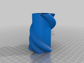 secretária brega-fier A impressão 3d recipiente taça titular rodada espiral redemoinho 3d print model - Mito3D
