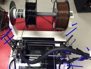 coverless robo 3d printer accessories filament spool holder 3d print model - Mito3D