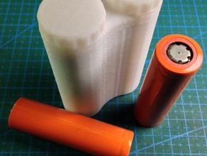 dupla 18650 baterias recipiente gadgets suporte da bateria 3d print model - Mito3D