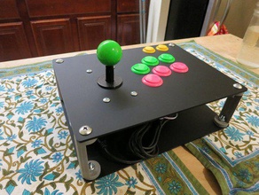 raspberry pi arcade stick konsol video oyunları denetleyicisi emülatörü joystick mame retro retropie oyunu 3d print model - Mito3D