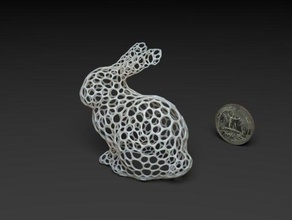 bunny Drähte Mathe-Kunst stanford - Struktur-Analyse voronoi Schwäche 3d print model - Mito3D