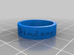 lindsay paige ring rings customized 3d print model - Mito3D