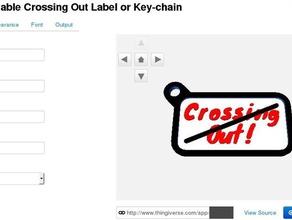 customizable crossing out label key-chain keychains customizer keychain key chain multicolor tag 3d print model - Mito3D