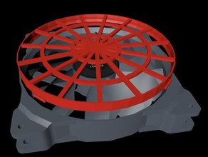 corsair sp120 ventola anello + semplice griglia 1 computer 3d print model - Mito3D