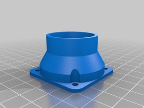 mi personalizados tubo del adaptador de la brida opcional rejilla paramétrico -1 partes personalizado 3d print model - Mito3D