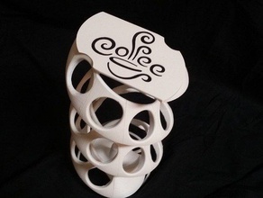 kup twist- spiral k-cup holder 3d printing coffee countertopchallenge keruig kitchen 3d print model - Mito3D
