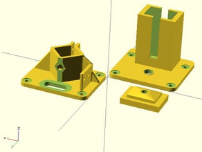 delta-pi redessiné bride supérieure du pignon de l'assemblée tendeur L'imprimante 3d pièces courroie delta 3d print model - Mito3D