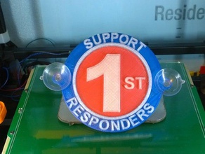 first responders support plaque signs & logos fireman memorial paramedic ems emt fire police 3d print model - Mito3D