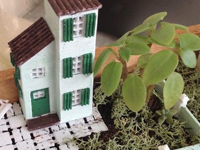 Miniatur-mediterranes 4 outdoor & Garten Haus miniaru der Miniatur 3d print model - Mito3D