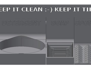 keep clean tidy universal kitchen organizer & dining countertopchallenge personal arrangement 3d print model - Mito3D