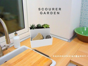 scourer garden household countertopchallenge drainer sponge holder 3d print model - Mito3D