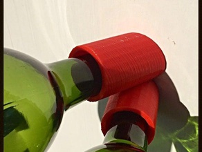 2 Flasche Wand montiert Wein-Halter countertopchallenge - Organisation Flaschenhalter rot Wein Halter Wein-rack 3d print model - Mito3D