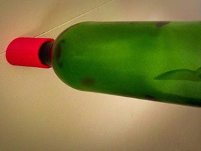 single bottle-Wand-Wein-Halter countertopchallenge - Organisation Flaschenhalter rot Wein Flasche Halter Wein-rack 3d print model - Mito3D