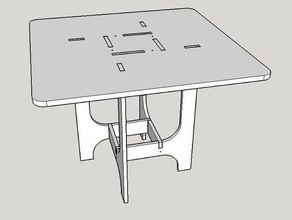 bauhaus 800 tabla cocina y comedor cnc muebles la madera contrachapada 3d print model - Mito3D