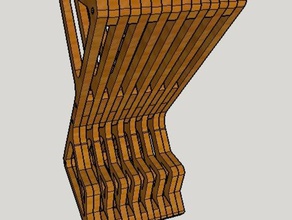delta heces cocina y comedor art cnc muebles la madera contrachapada taburete de 3d print model - Mito3D