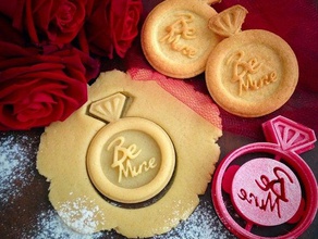 mine ring-Ausstecher Küche und Esszimmer Backen cookie cutter diy Liebe oogime ring valentine valentines Tag 3d print model - Mito3D