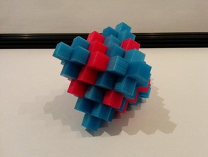 octahedron puzzle puzzles calibration interlock 3d print model - Mito3D