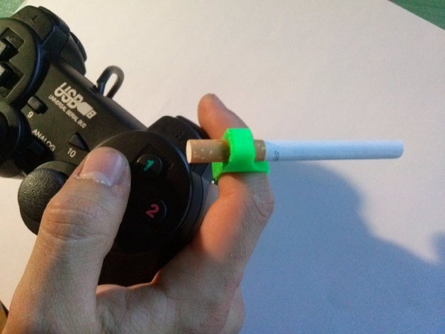 el humo + playstation los gadgets anillo cigarro ganja de tabaco malezas 3D print model - Mito3D