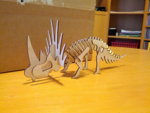 styracosaurus-puzzle-Modell Rätsel Begleiter Dinosaurier lasercut Modell Projekt puzzle Skelett - Spielzeug 3D print model - Mito3D