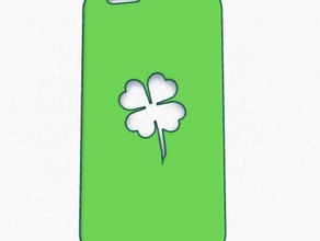 st patricio shamrock iphone 6 caso el teléfono móvil 4 de la hoja trébol irlandés stpatricks patricks day 3d print model - Mito3D