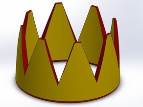 simple couronne accessoires de la couronnes chapeau le roi les rois guerre 3d print model - Mito3D