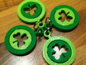 shamrock Anahtarlık oyuncak & oyun aksesuarları İrlandalı 3d print model - Mito3D