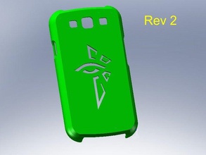 galaxy s3 phone cover ingress enlightened logo mobile case gs3 samsung iii 3d print model - Mito3D