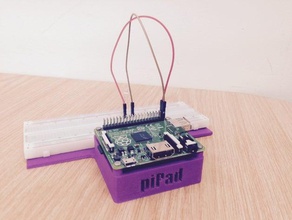 pipad - raspberry pi prototyping board engineering classroom created freecad flashforge dreamer learning prototype case 3d print model - Mito3D