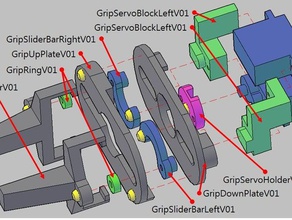 ver10 robot arm gripper micro servo motor robotics 3d printing robotic 3d print model - Mito3D
