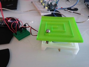 jogo de labirinto controlada servos do seu cérebro mecânico brinquedos arduino brainihack o controle diy eeg eletrônica hackathon da mente openbci servo 3d print model - Mito3D