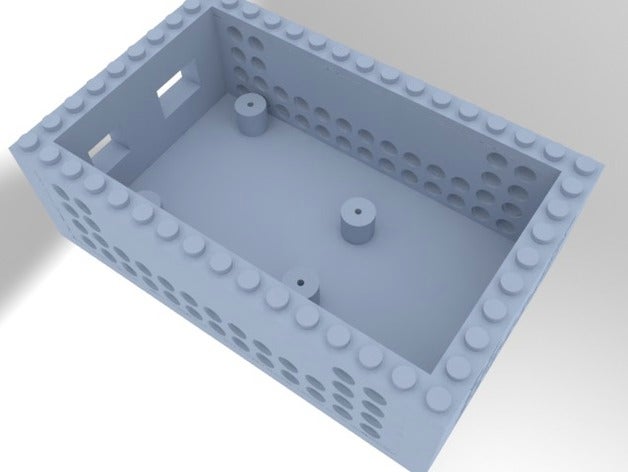 ardulegoslim l'elettronica arduino caso lego technic 3D print model - Mito3D