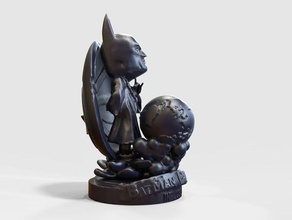 batman prophète sculptures de gros sombre darkknight dieu le héros l'homme moai super-héros 3d print model - Mito3D