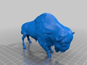 buffalo sculptures american bison cow 3d print model - Mito3D