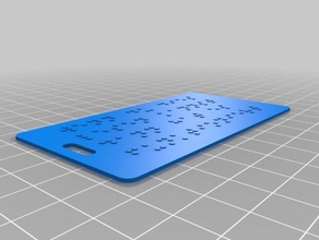 braille tag 2 organization customized 3d print model - Mito3D