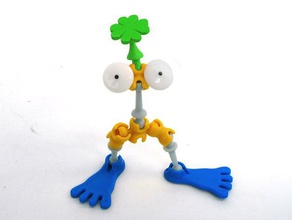 clover construction toys 4 leaf ball socket joint bild luck ogo sport plant st patricks day toy 3d print model - Mito3D