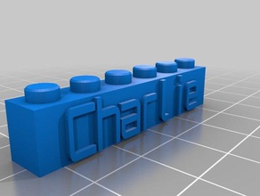 charlie brinquedos de construção personalizado 3d print model - Mito3D